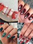GUAPÀ® Nagelstickers & Nail wraps | 12 Vellen Nagelstickers met Kerst Vormen