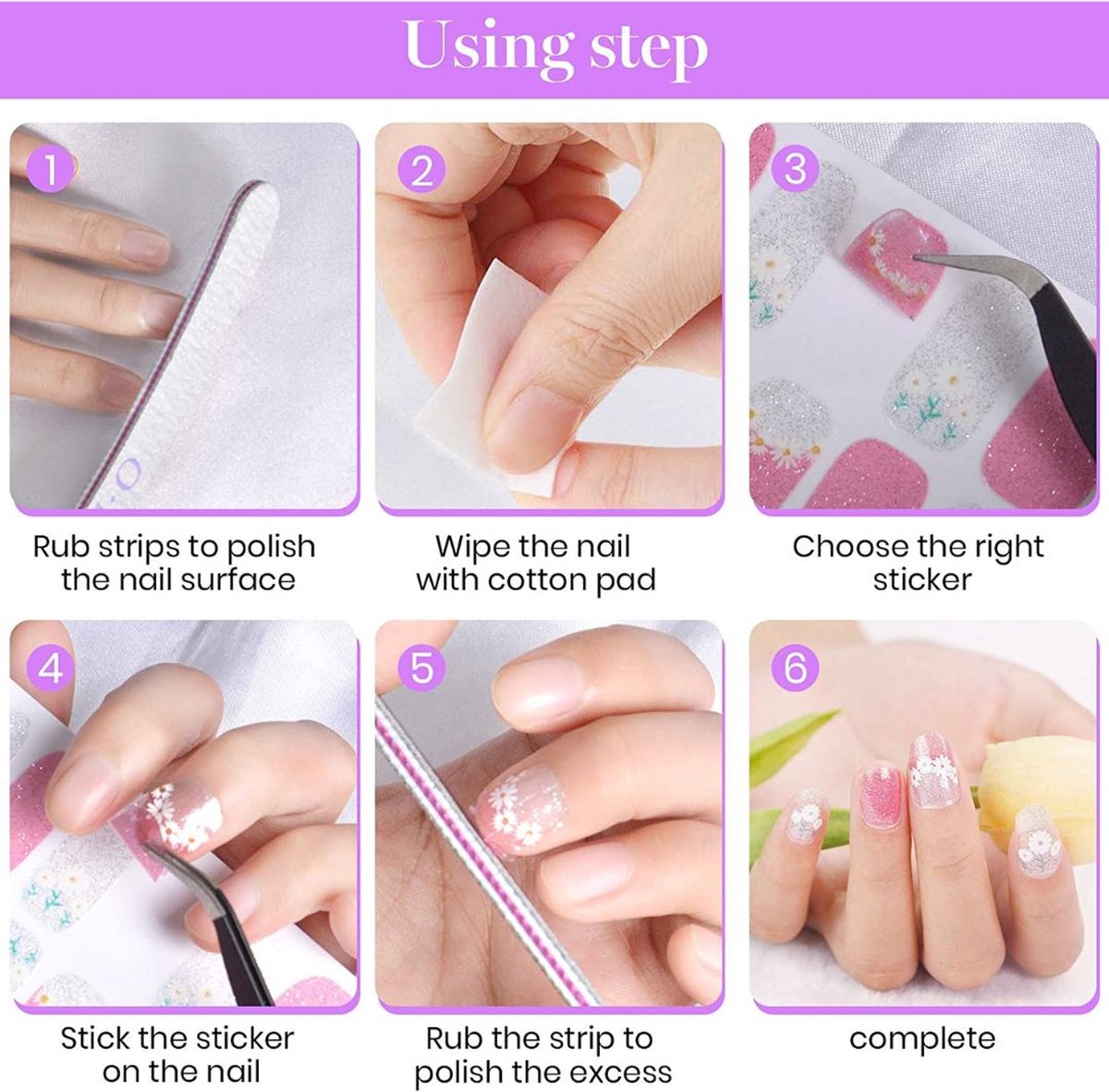 Nail Wraps Nagelstickers 22 pcs | Glitters