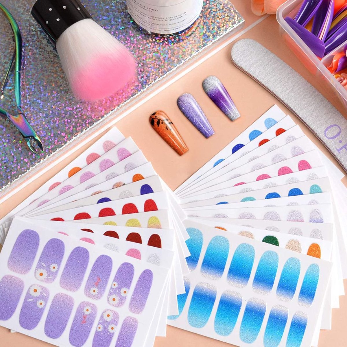 Nail Wraps Nagelstickers 22 pcs | Glitters