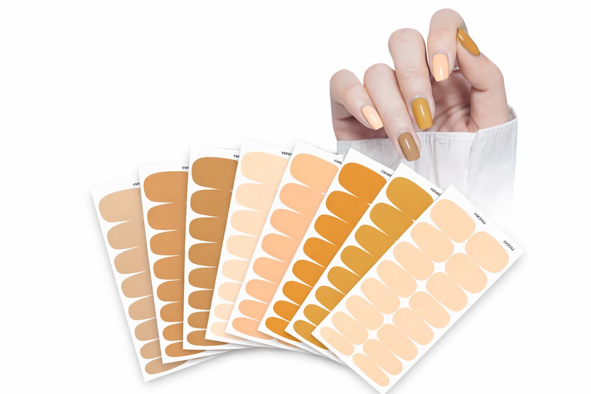GUAPÀ® Nagelstickers & Nail wraps - 6 Vellen - Goud en Gele Wraps