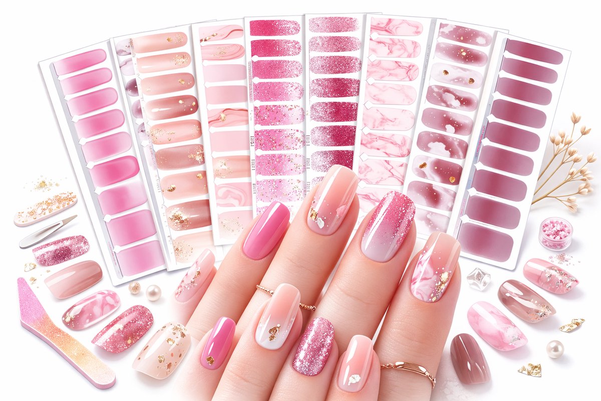 GUAPÀ® Nagelstickers & Nail wraps - 7 Vellen - Diverse kleuren Nagellak Wraps