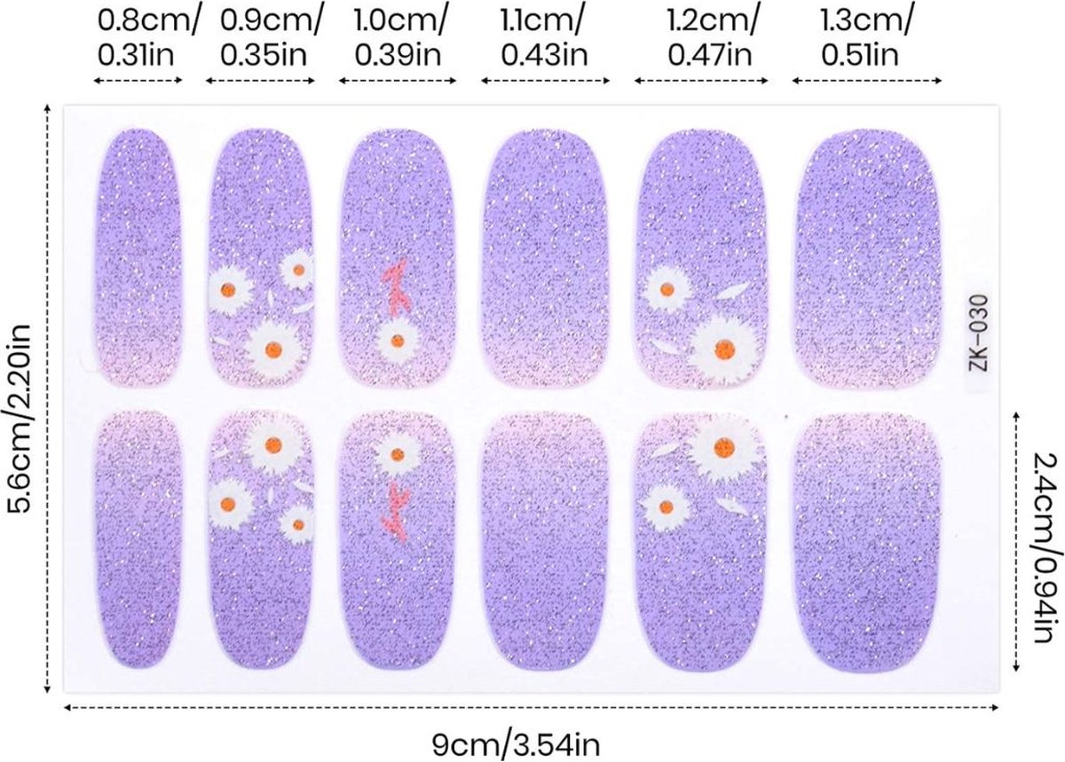 Nail Wraps Nagelstickers 22 pcs | Glitters