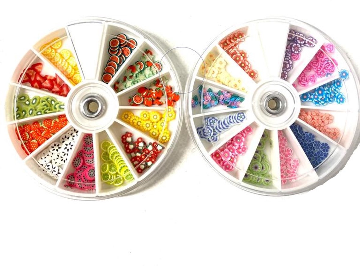 Rhinestones Diverse Kleuren - 3D Nail Art - Strass Steentjes - Nagel Decoratie - Set 3 x Carrousel