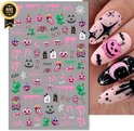 GUAPÀ® Nagelstickers Halloween | Diverse Patroontjes | 2 Vellentjes Nail Decals Halloween