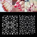 GUAPÀ® Nagelstickers | Bloemen stickers Wit | 30 vellen Diverse Nagel Stickers |