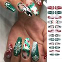 GUAPÀ® Plaknagels Kerst | 24 stuks valse nagels | Plaknagels | Nepnagels | Kunstnagels