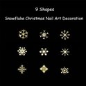 GUAPÀ® Nail Art | Nagel decoratie | Nagel steentjes | Gouden Kerst Vlokken | Nail Art Stickers | Nagelstickers