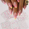 GUAPÀ® Nagelstickers | 3D Bloemen Stickers Roze 30 stuks