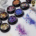 GUAPÀ® Nagel Glitter Poeder Set 12 Nail Art glitters | Kameleon Poeders & Palletten