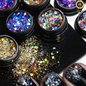 GUAPÀ® Nagel Glitter Poeder Set 12 Nail Art glitters | Kameleon Poeders & Palletten