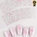 GUAPÀ® Nagelstickers | 3D Bloemen Stickers Roze 30 stuks