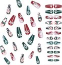 GUAPÀ® Plaknagels Kerst | 24 stuks valse nagels | Plaknagels | Nepnagels | Kunstnagels