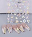 GUAPÀ® Nagelstickers | Bloemen stickers | 3D Bloemen Diverse kleuren