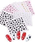 GUAPÀ® Nail Art Kerst Nagelstickers |10 glitter nagelstickers sterretjes