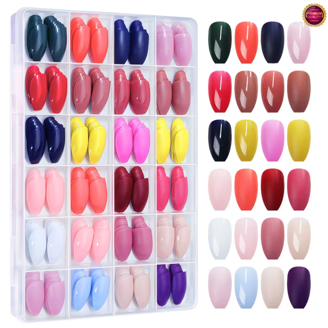 Plaknagels Ballet Tips | 576 Pcs Neon en Pastel Tinten