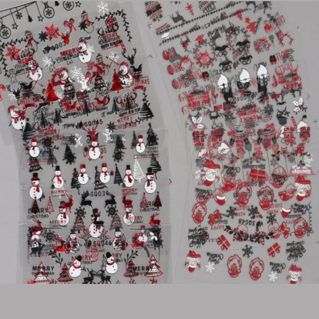 GUAPÀ® Nagelstickers 12 diverse patronen | Kerst nagelstickers