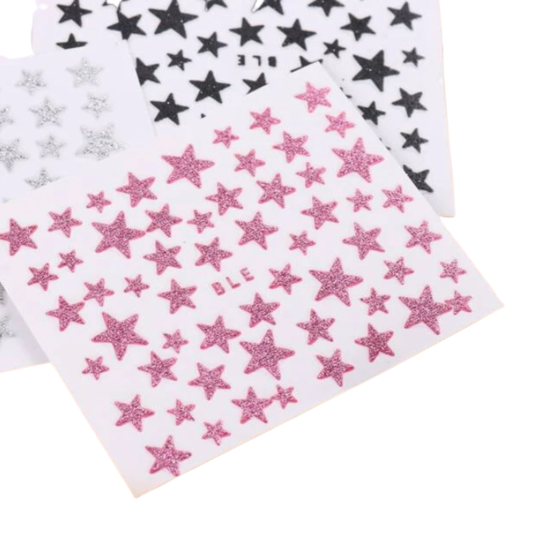 GUAPÀ® Nail Art Nagelstickers 10 glitter nagelstickers sterretjes