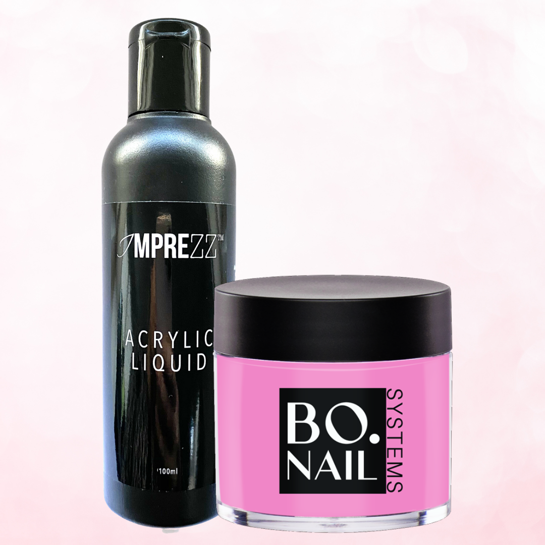 Acryl Kit Basis Pink + Glitter Light Pink