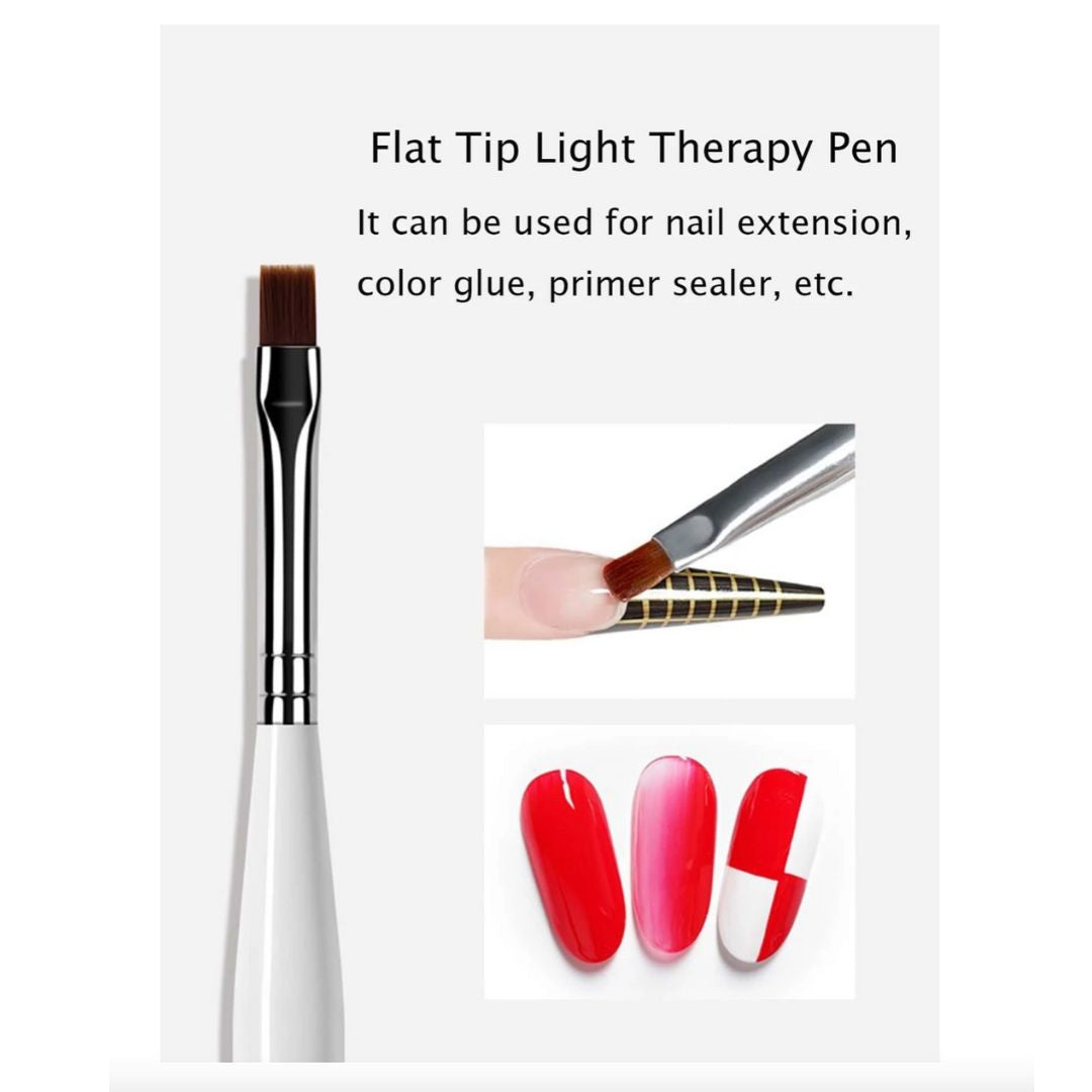 GUAPÀ® Nagel Penselen | Gel & Nail Art penselen | 3 Witte penselen