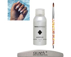 GUAPÀ® acryl liquid set van professionele kwaliteit | acryl vloeistof |acrylic monomer | acryl penselen | 50 ml