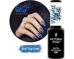 GUAPÀ® Top Coat | Gellak | Gellak starterspakket | Led Lamp Nagels | Victoria Vynn No Wipe Gloss Top Gel 8ml | Blue Sparkle Top Gloss | Glitter Top Coat 8ml