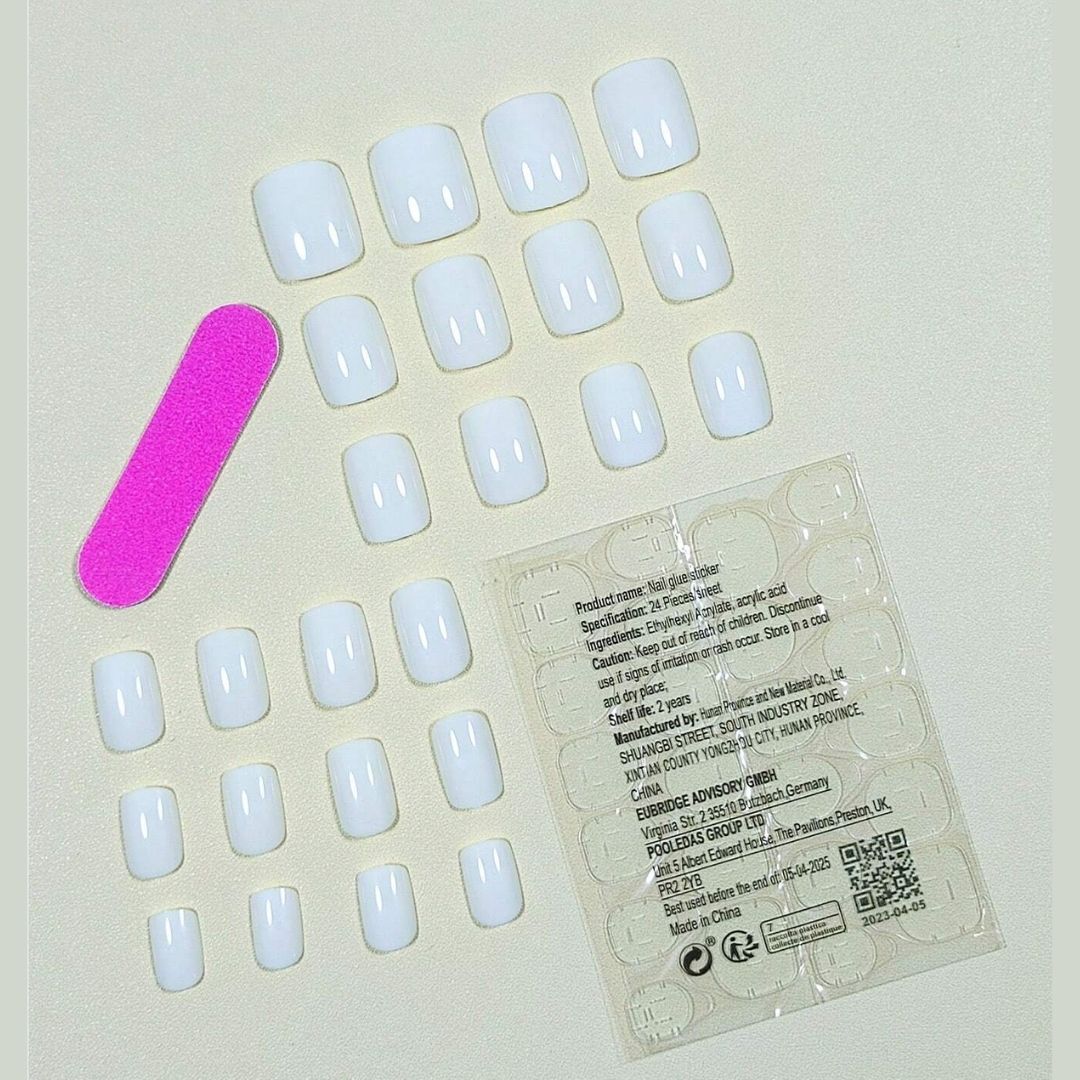 GUAPÀ® Plaknagels | 24 stuks valse nagels | Wit