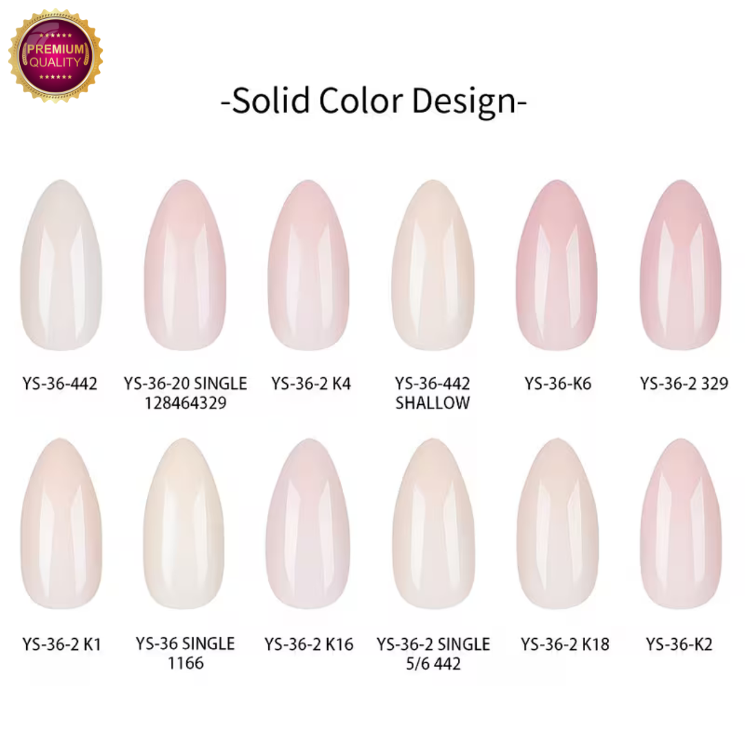 Plaknagels 288 Pcs Parelmoer Kleuren | Almond Nagel Tips