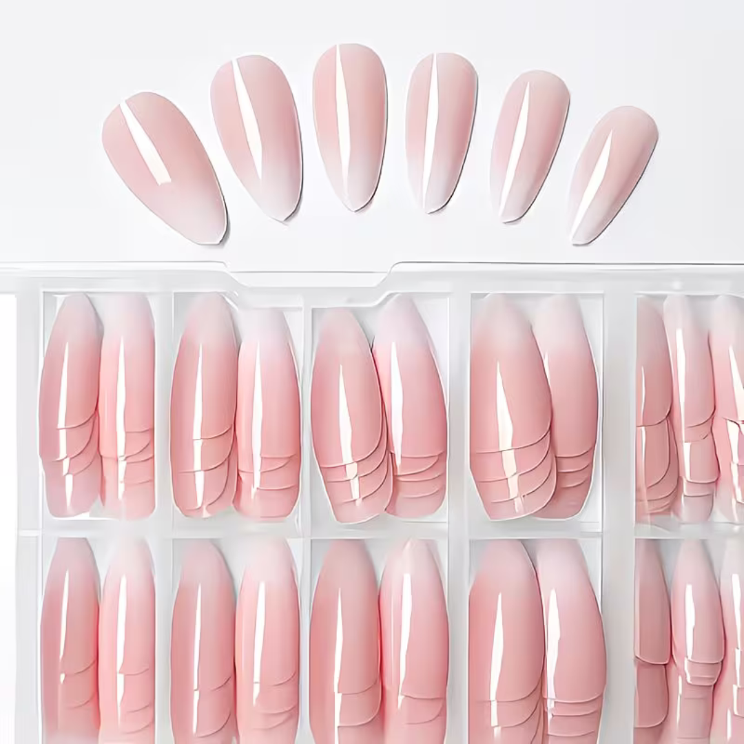Plaknagels 120 Pcs Babyboom Pink | Almond Tips