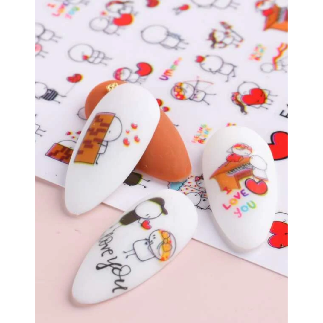 GUAPÀ - Nail Art Nagel Stickers 2 vellen zelfklevende nagelstickers