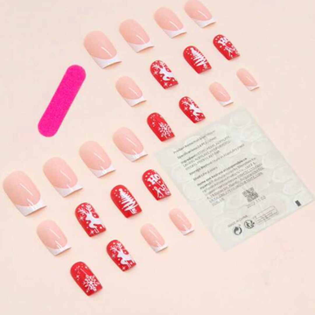 GUAPÀ® Plaknagels | 24 stuks valse nagels Kerst