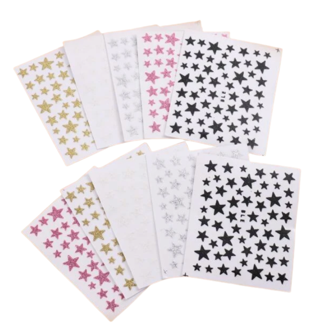 GUAPÀ® Nail Art Nagelstickers 10 glitter nagelstickers sterretjes