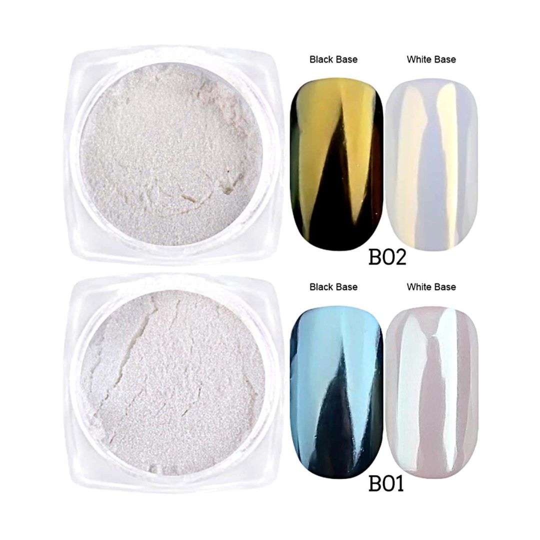 GUAPÀ® Holografische Spiegel Glitter Poeder Set | 6 Nail Art glitters