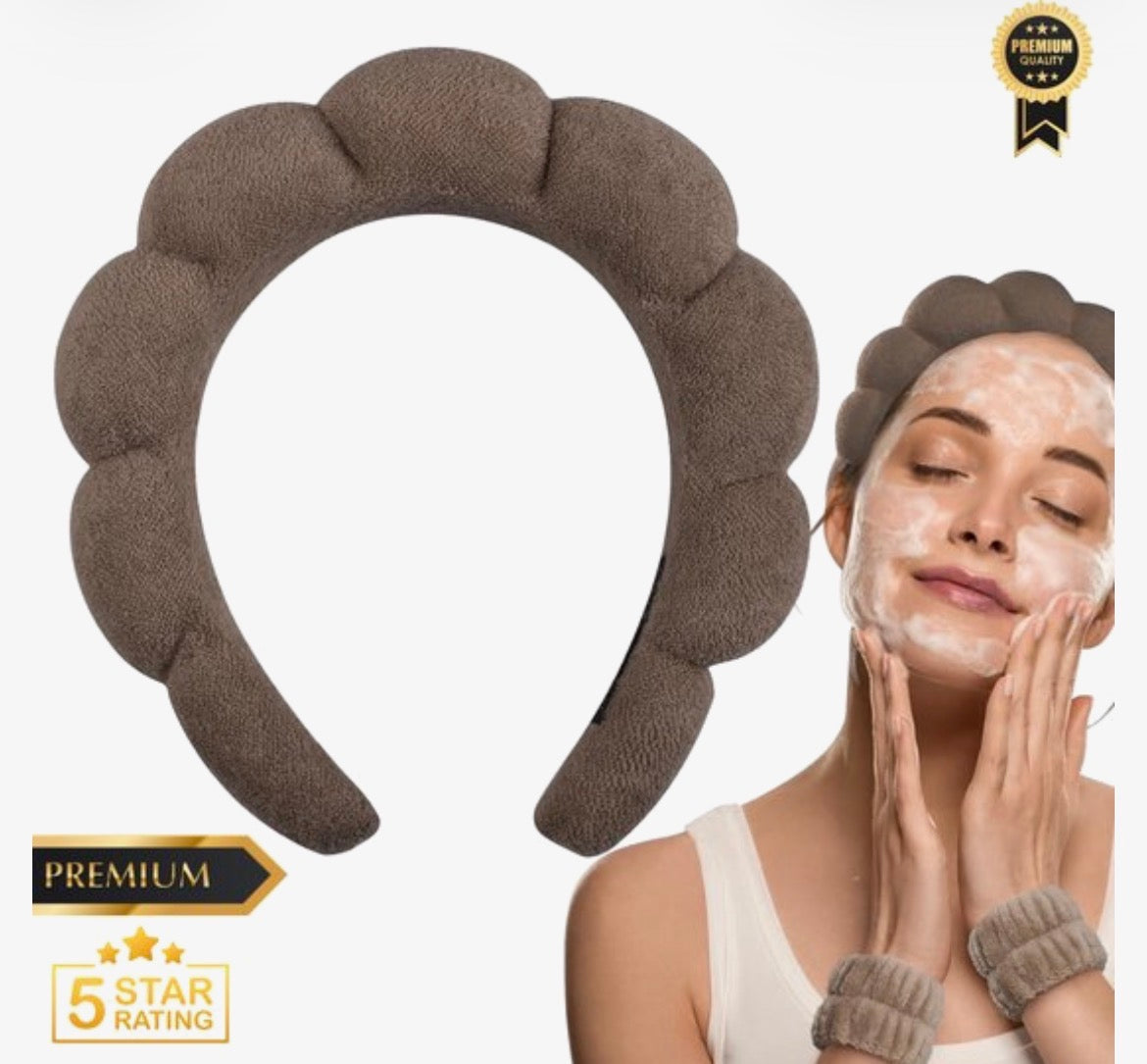Guapà Haarband Choco / Fluffy Haarband / Make Up Haarband