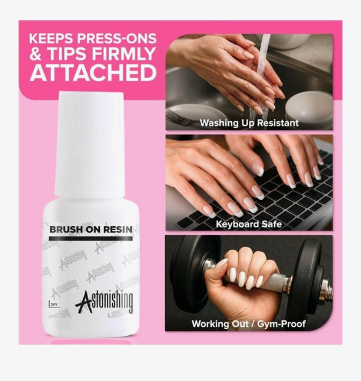 Guapà 120 stuks French Manicure Nagels met Nagellijm