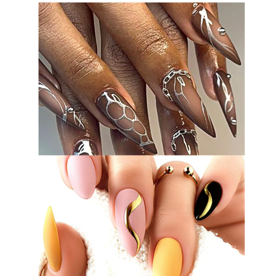 GUAPÀ® Nail Art Pen Graffiti Stiften voor Nail Art Goud & Zilver