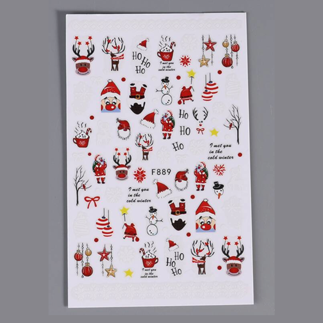 GUAPÀ® Nagelstickers diverse patronen 2 Nagelstickers kerstvellen