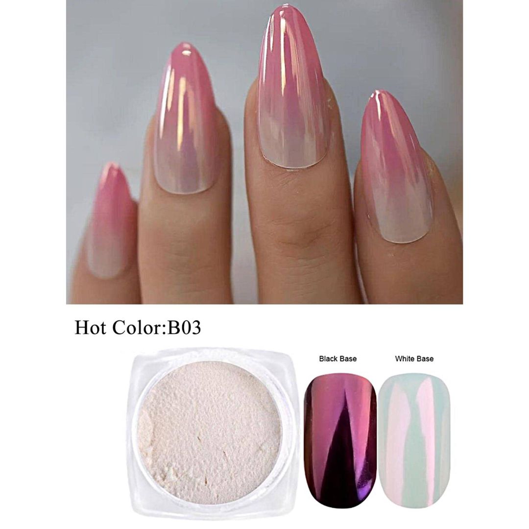 GUAPÀ® Holografische Spiegel Glitter Poeder Set | 6 Nail Art glitters