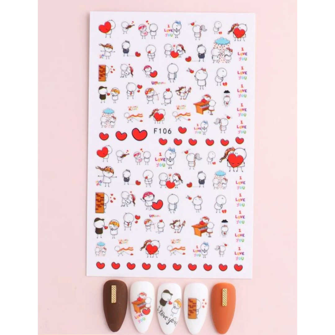 GUAPÀ - Nail Art Nagel Stickers 2 vellen zelfklevende nagelstickers