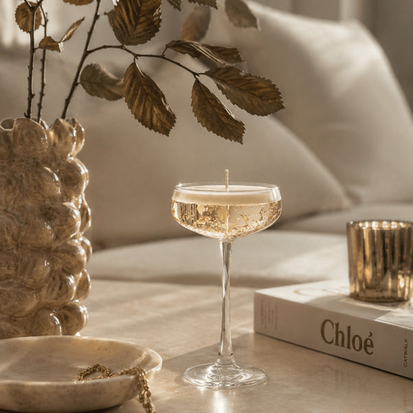Zelf Champagne Kaarsen Maken | Candle Guapà | Incl. Smeltkan + 2 Glazen 🥂