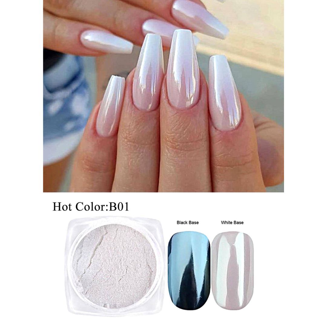 GUAPÀ® Holografische Spiegel Glitter Poeder Set | 6 Nail Art glitters