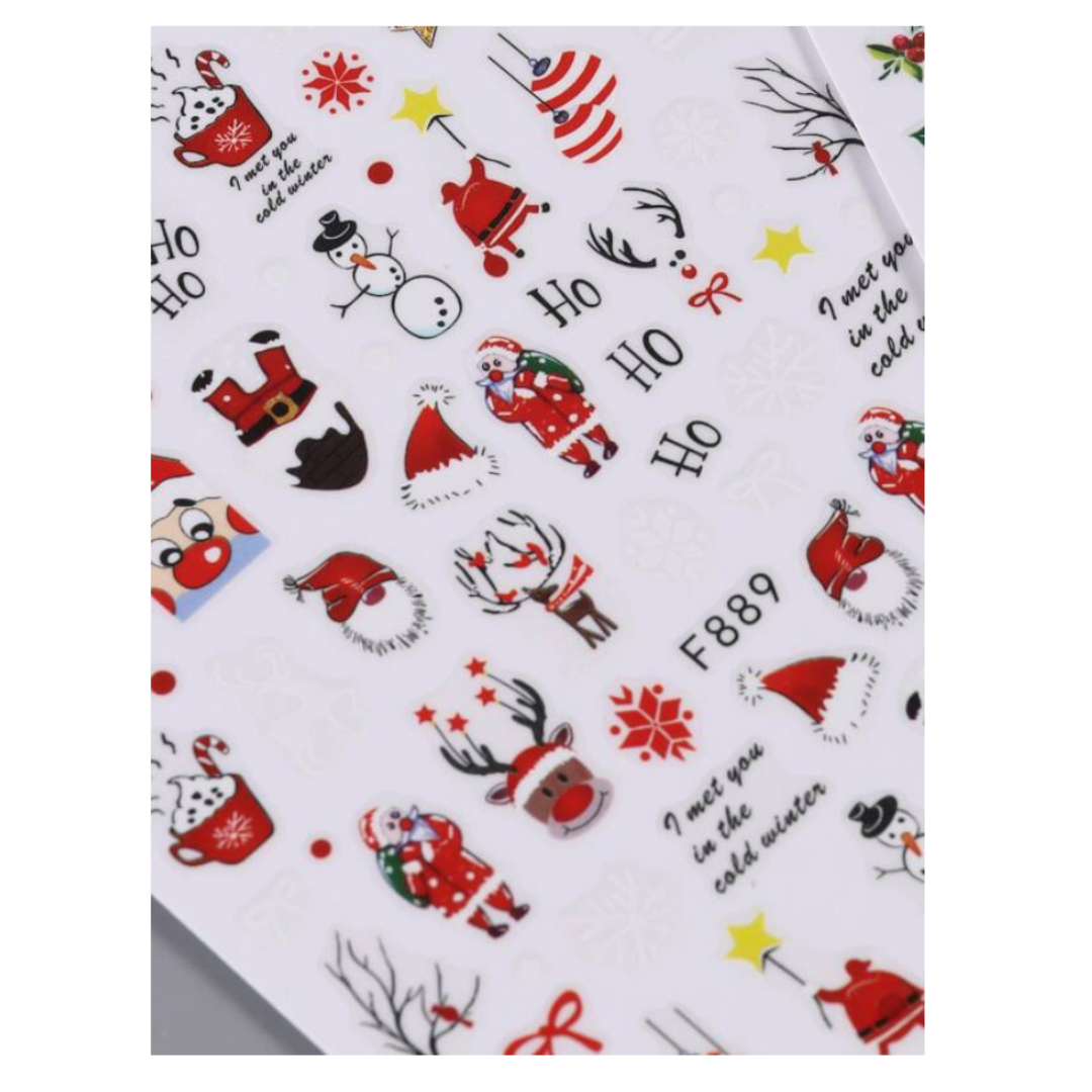 GUAPÀ® Nagelstickers diverse patronen 2 Nagelstickers kerstvellen