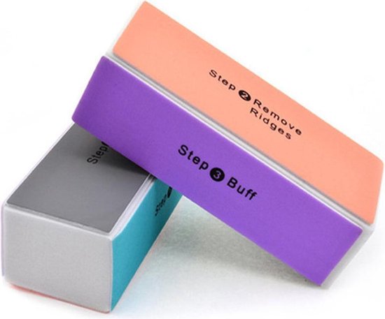 4 in 1 Multi-Stappen Nagel Polijst Blok Set Voor Blinkende Nagels Zonder Nagellak | Set van 4 Stuks