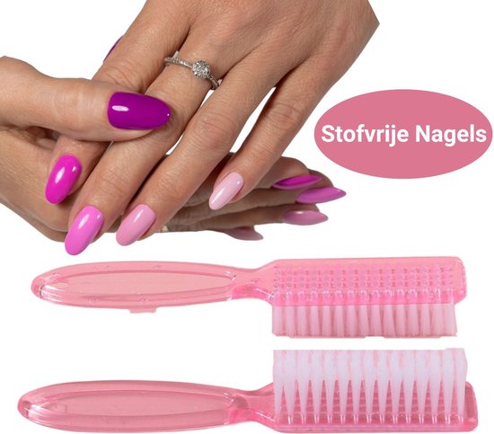 GUAPÀ® Nagelborstel | Manicure borsteltje | Stofvrije nagels | Gellak | Acryl nagels | BIAB | Nagelvijlen borstel | Nail Cleaning Brush Pink