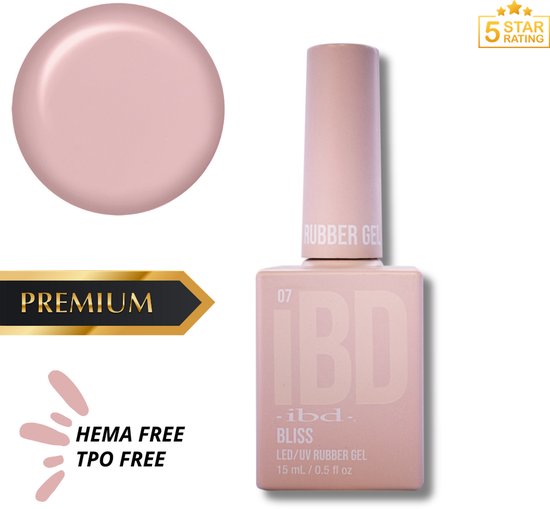 IBD Rubber Gel Nude Roze Bliss 15ml | HEMA & TPO Free
