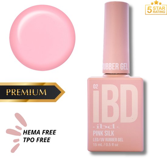IBD Rubber Gel Silk Pink 15ml | HEMA & TPO Free