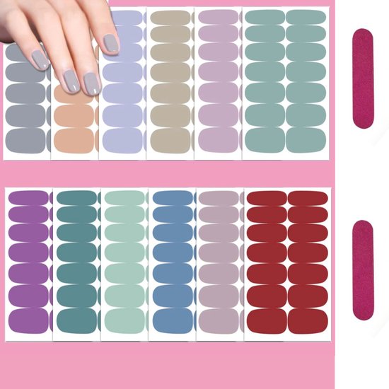 GUAPÀ® Nagelstickers & Nail wraps | 12 Pastel nagel wrap stickers