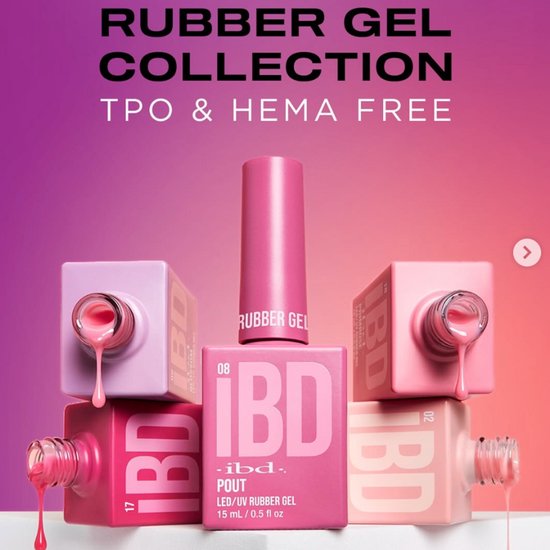 IBD Rubber Gel Nude Roze Bliss 15ml | HEMA & TPO Free