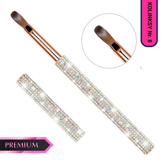 GUAPÀ® Acryl Penseel | Kolinsky Acrylic Brush Nr. 8 | Nagel Penselen | Nail Art penselen | Nail Brush | Nepnagels | Acrylic Nails | Acryl Penseel Nr 8 | Acryl Forms | Acryl Penseel Kolinksy Maat 8