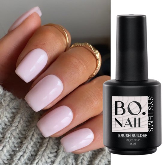 GUAPÀ® BIAB Builder Gel In A Bottle | BIAB Nagellak | Gelnagels Starterspakket | Nagellak | Gellak | Builder Gel | 15 ml Milky Pink