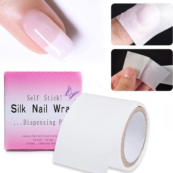 GUAPÀ® Rol Nagelreparatie Glasvezel Zijde Wrap | Zelfklevende nagel folie | Nagelreparatie Tape | Gescheurde nagels herstellen | Fiberglass Nails